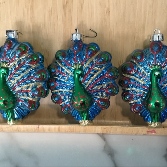 Vintage, PEACOCK Christmas ornaments - Picture 3 of 5